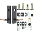 thumbnail image 2 of Sure-Loc LV307 FBL-GRIP WN Levanto Single Cylinder Keyed Entry Lever Set And Deadbolt, 2 of 7