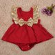 thumbnail image 2 of Body de bebé con mangas voladoras BuyWeek mameluco sin espalda para bebé rojo/verde 3 a 24 meses, 2 of 6