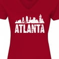 thumbnail image 4 of Inktastic Atlanta Skyline Grunge Women's V-Neck T-Shirt, 4 of 5
