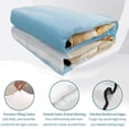 thumbnail image 4 of Full Quilt Set 78''x90'', Beach Coastal Lightweight Bedspread Coverlet Set with 2 Pillow Shams, Summer Seaside Shell Starfish Nautical Breathable All Season Quilt Bedding for Bedroom/Guest Room, 4 of 9