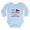 Sky Blue, variant on CafePress - Half Czech Half American Body Suit - Long Sleeve Cotton Baby Bodysuit