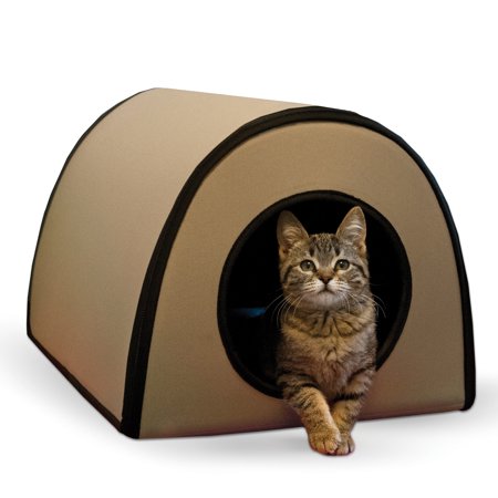 UPC: 0655199051212 | K&H Pet Products Thermo Mod Kitty Shelter Outdoor Heated Kitty House Tan 21 X 14 X 13 Inches