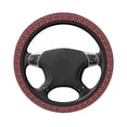 thumbnail image 3 of Daiia Red Floral Steering Wheel Cover Auto Steering Wheel Covers Breathable Anti-Slip Steering Wheels Car Interior Decor Accessories for Men Women Universal 15 Inch, 3 of 8
