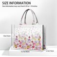thumbnail image 3 of Large Capacity Tote Bag,Pioneer Flower Floral Print Pattern Handbag Fashion Luxury Tote Bag,15.7"x13"x 5.1" Inches,Laptop Compatible, 3 of 6