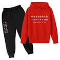 thumbnail image 2 of Trapstar Ensembles de Chandails à Capuchon pour Enfants, Chandails Graphiques à Manches Longues pour Garçons et Filles, Coupe Ample, Chandails Trapstar Style Rue à Enfiler + Pantalons de Survêtement, Ensemble pour Enfants de 2 Pcs, Ensembles de Chandails Classiques (Rouge, 100), 2 of 4
