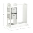 thumbnail image 2 of Guidecraft See and Store Dress Up Center - White: Kids' Pretend Play Clothes and Costume Armoire with Clothing Rack Storage and Mirror, 2 of 9