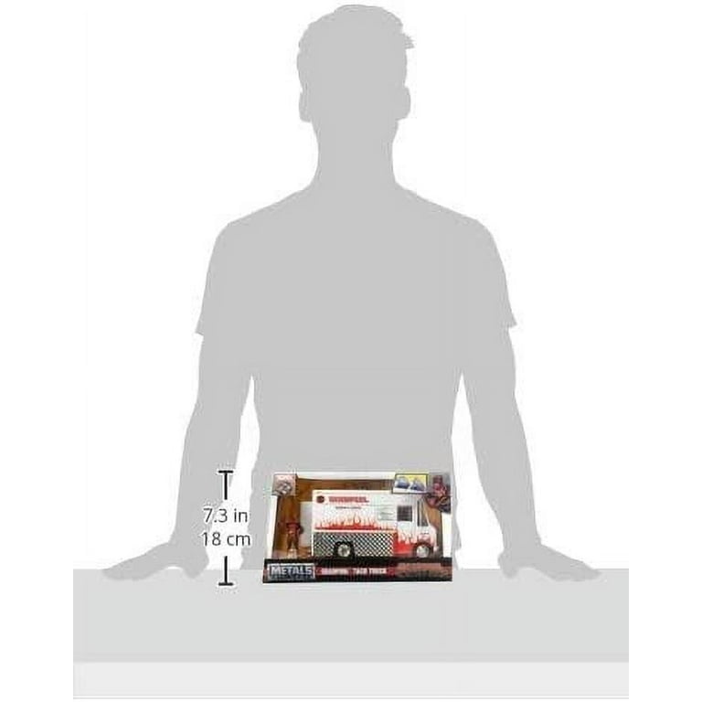 Marvel Deadpool Diecast Taco Truck Car, 1:24 Scale Vehicle