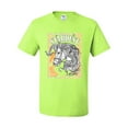 thumbnail image 2 of Wild Bobby Star Dust Horse Black and Yellow Distressed Vintage Men Tee, Safety Green, Small, 2 of 6