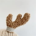 thumbnail image 5 of DHFJKG Newborn Baby Unisex Christmas Knitted Hats With Reindeer Ears Tie Back Adjustable Warm Beanie Autumn Winter Lovely Hats, 5 of 6