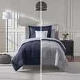 thumbnail image 3 of Virtu Twin XL Comforter Set, 7pc Bed in a Bag, Reversible Bedding Comforter Sets with Sheets, Navy, 3 of 8