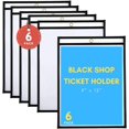 thumbnail image 1 of 1InTheOffice Porte-billets pour Emploi, Robuste, Manches Noires Transparentes, 9"x 12", 6/Pack, 1 of 4