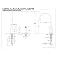 thumbnail image 2 of Gourmetier LS8713CTLSP Continental Single-Handle Kitchen Faucet with Side Sprayer, Brushed Brass, 2 of 4
