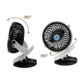thumbnail image 2 of Bewildely Mini ventilador portátil, ventilador de Clip de rotación de 360 ​​grados, ventilador de escritorio recargable USB para oficina en casa Electrodomésticos Negro Bewildely HA023943-01, 2 of 5