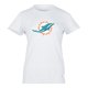thumbnail image 1 of NFL Playera Aficionado Básica Miami Dolphins Blanco para Mujer, Talla Chica, 1 of 5
