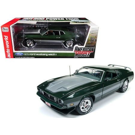 Mustang Fords Magazine (1973 Ford Mustang Mach 1 Dark Green w/ Silver Stripes from