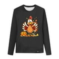thumbnail image 4 of Children Boy Girl Crewneck Tops Dressy Happy Festival Gift Thanksgiving Brunch Blouses for Kid Long Sleeve Graphic Cute T Shirt Warm Fall Winter Shirts 2025, 4 of 5