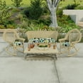 thumbnail image 3 of Jordan Manufacturing 18" x 18" Hatteras Ebony Black Floral Square Tufted Outdoor Wicker Seat Cushion with Rounded Back Corners (2 Pack), 3 of 13