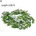 thumbnail image 2 of PULLIMORE 4 Pcs Artificial Eucalyptus Leaves Garland Vine Wedding Greenery Home Wall Decor for Wedding Party Table Balcony Door, 2 of 9