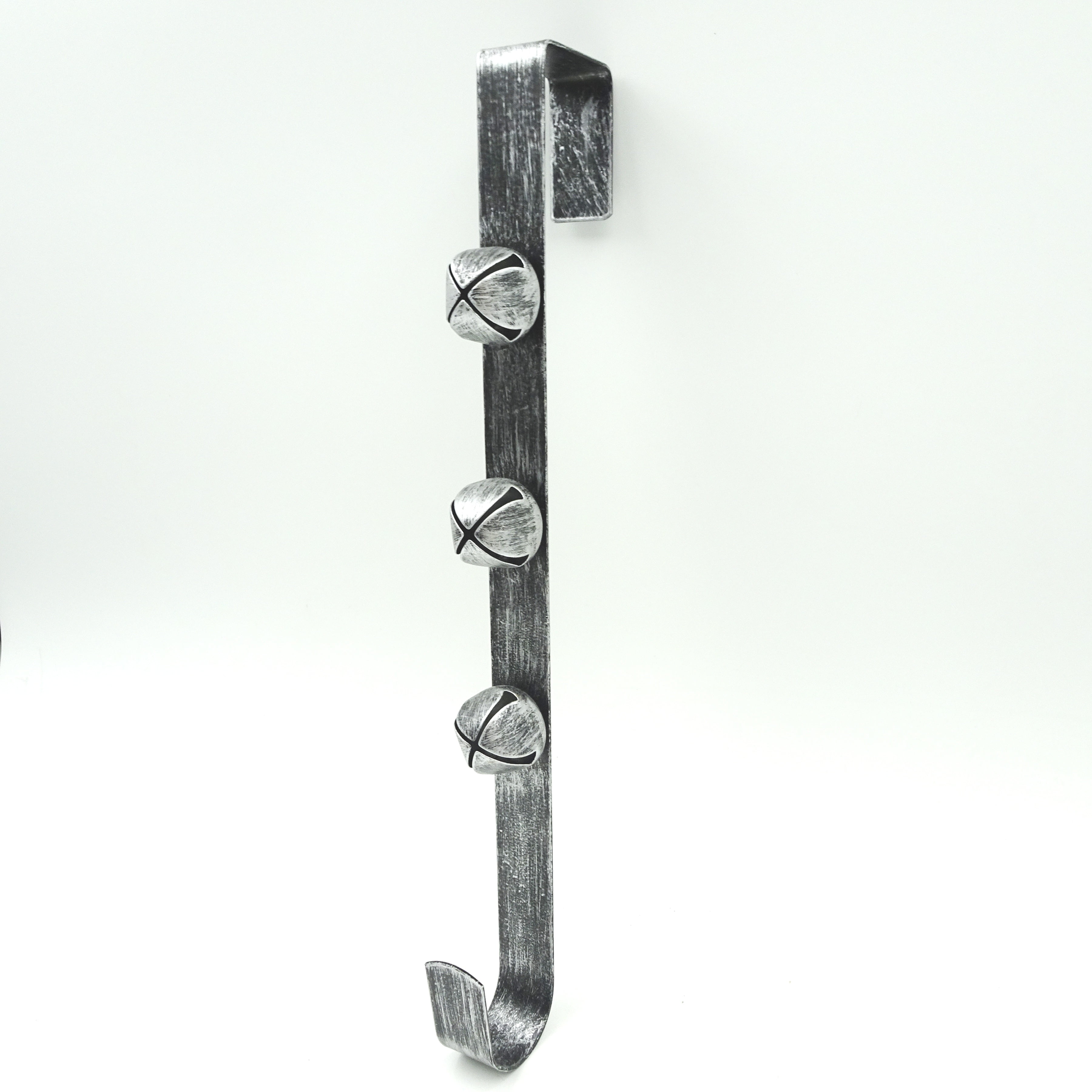 Silver Bell Wreath Hanger, HOLIDAY TIME PL SILVER BELL WREATH H