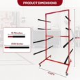 thumbnail image 2 of Reykilor Floor Mobile Bumper Storage Rack, Heavy Duty Utility Double Sided Bumper Cover Storage Dolly with Wheels Space Saving for Automobile Parts, 2 of 12