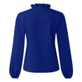 thumbnail image 5 of LEAVINGSUO Long Sleeve Shirts for Women, Fall Womens Tops Women Casual Full Sleeve V-Neck Tops Loose Plus Size Women Clothing, 5 of 7
