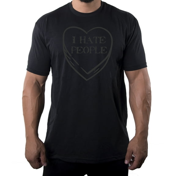 I Hate Valentine's Day shirts, Men Crew Neck T-Shirts Stupid Cupid Graphic Tee - I Hate People