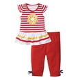 thumbnail image 2 of WUANDIXFA Toddler Girl Outfits 0-7 Years Flower Clothing Girls Kids Pant Top Shirt Bow Set Girls Outfits Set,Red,6-7 Years, 2 of 5
