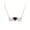 Maroon - Garnet, variant on Everly Women's "Mom" 1 CT TGW Created Ruby and Diamond Rose Gold Flash Plated Sterling Silver Necklace