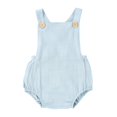 thumbnail image 2 of Esaierr Newborn Girls Boys Onesie Summer Suspenders Ha Suspender Crawling Suit 3-24M, 2 of 5