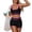Black Womens Two Piece Swimsuits, variant on Juniors Modest Tankini Sets with Pockets,Two Piece High Waisted Swimsuits,Push Up Color Blocked Sports Bra with Shorts Athletic Bathing Suits