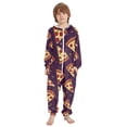 thumbnail image 2 of Pizza Pattern One Piece Pajamas Soft Jumpsuit Cozy Sleep and Play Romper Zipper and Pockets 4T, 2 of 8