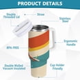 thumbnail image 2 of Yayeee 30oz Stainless Steel Tumbler with Straw and Handle Double-Wall Insulated Travel Water Bottle, Colorful Plane, 2 of 8