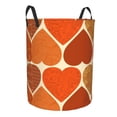 thumbnail image 2 of XMXT Collapsible Laundry Basket, Yellow Decorative Heart Waterproof Laundry Hampers Storage Baskets Dirty Clothes Hamper, 40L, 2 of 8