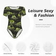 thumbnail image 5 of Picia Light Green Excavator Womens One Piece Swimsuits Modest Tummy Control Bathing Suits Lace Up Slimming Swim Suit-XX-Large, 5 of 9