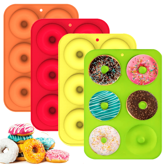 4Pcs Silicone Donut Pan Cake Mold  for Baking Non-Stick Doughnut Pan Trays