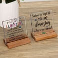 thumbnail image 6 of Gustave Inspirational Motivational Gifts Desk Sign Decor Positive Quotes Little Reminders Acrylic Plaque Table Signs with Wooden Stand for Home Office Desk Shelf, 6 of 7