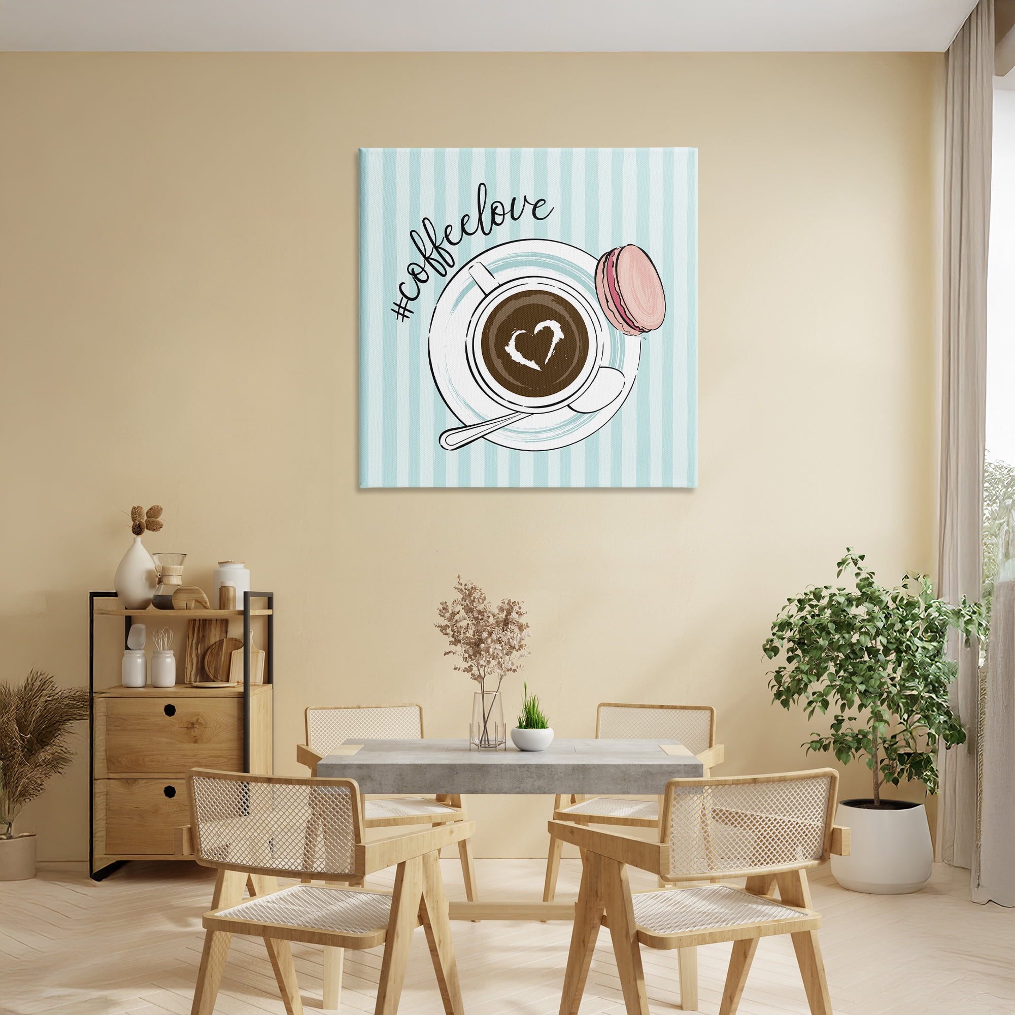 Stupell Industries Coffee Love Hashtag Canvas Wall Art, design by Martina Pavlova