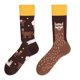 thumbnail image 1 of Hombres Mujeres Pareja Calcetines divertidos Novedad Harajuku Ab Asimétrico Colorido Patrón de dibujos animados Jacquard Hip Hop Monopatín Algodón Calcetines de tubo largo, 1 of 5