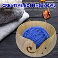 thumbnail image 2 of Handcrafted Wooden Yarn Bowl: Durable Knitting Wool Storage with Slip-Preventing Holes - Perfect Craft Crochet Kit Organizer and Knitting Yarn Holder, 2 of 3