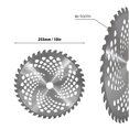 thumbnail image 2 of 40T 255mm de diámetro aleación cortacésped cepillo cortador cuchilla recortadora accesorios herramienta, 2 of 5