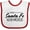 White and Red, variant on Inktastic From Santa Fe New Mexico in Black Distressed Text Boys or Girls Baby Bib