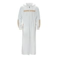 thumbnail image 1 of xiaxaixu Men Hooded Robe, Long Sleeve Zipper Closure Contrast Color Long Hoodie Fall Clothes, 1 of 7