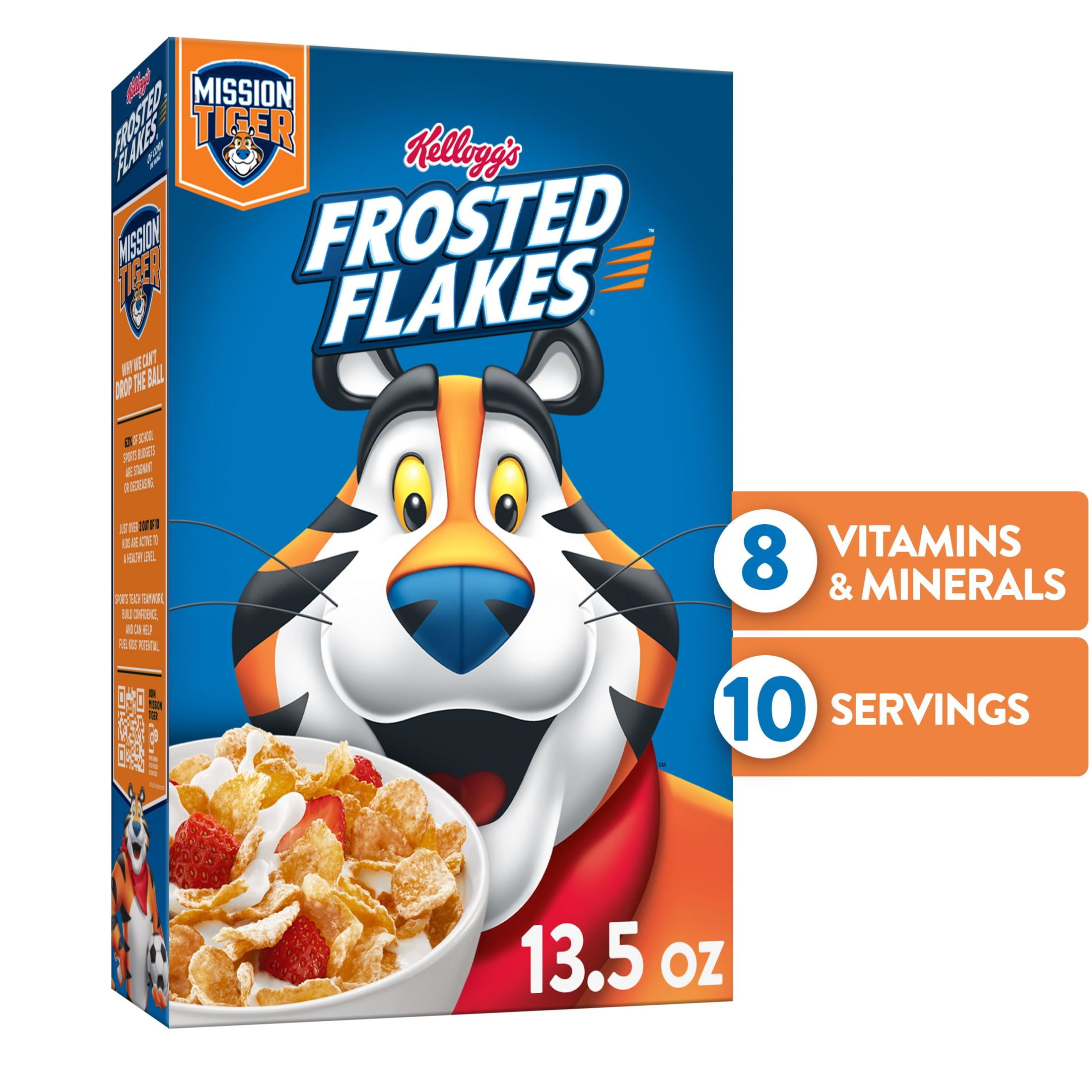 Kellogg's Frosted Flakes Cold Breakfast Cereal, Original, 13.5 oz