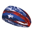 thumbnail image 2 of Independence Day Wide Headband for Women 4th of July Wicking Sports Elastic, 2 of 3