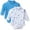 Blue Plane, variant on Spasilk Baby Boys’ Newborn Long Sleeve Turtleneck Bodysuits, 2 pack, 6-24 Months- White Bodysuits