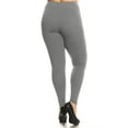 thumbnail image 3 of Women's Plus Size Casual Workout Active Yoga Slim Elastic Band Solid Cotton Leggings, 3 of 3