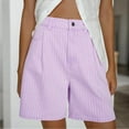 thumbnail image 2 of High Waisted Shorts for Women Striped Wide Leg Shorts Summer Casual Sports Daily Shorts with Pockets, 2 of 7