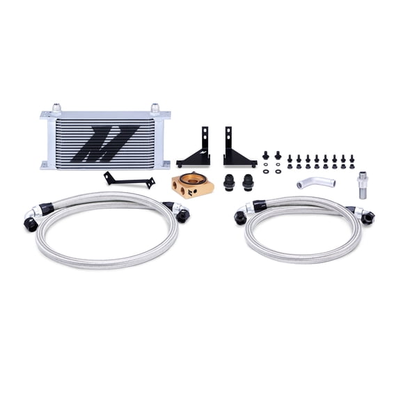 Mishimoto MMOC-FIST-14T Oil Cooler Kit Low-Temp Thermostatic Compatible With Ford Fiesta ST 2014  Silver