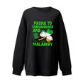 thumbnail image 3 of Qiopertar Femmes Décontracté Manches Longues Col Rond Hauts Blouse Ample Imprimé Saint-Patrick Chandail en Molleton Graphique Liquidation Livraison Gratuite à Moins de 5$ jusqu'à 90 % de Réduction, 3 of 5