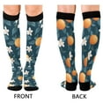 thumbnail image 4 of FORMRS Womens Knee High Socks Casual Long Thick Travel Daily Wear, 1 Pair, Oranges Pattern, 4 of 6